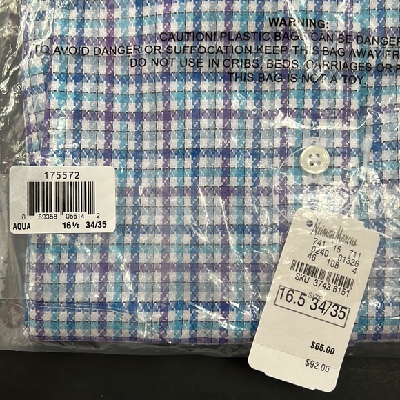 Neiman Marcus Mens Dress Shirt (New) #387 - Picture 3 of 4